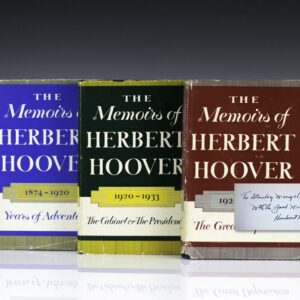 The Memoirs of Hebert Hoover: Years of Adventure 1874-1920; The Cabinet and the Presidency 1920-1933; The Great Depression 1929-1941: Three Volume Complete Set.