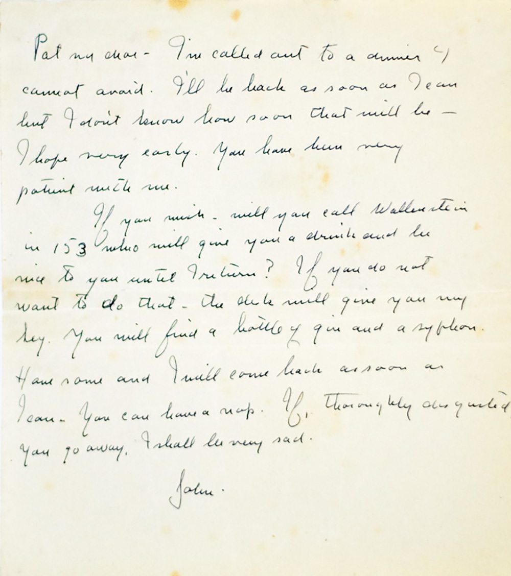 John Steinbeck Autographed Signed Letter To Pat Covici.