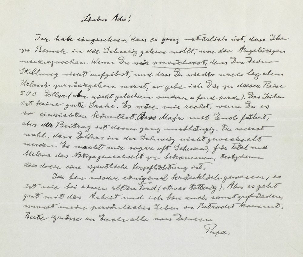 Albert Einstein Autographed Signed Letter To His Son. - Image 2