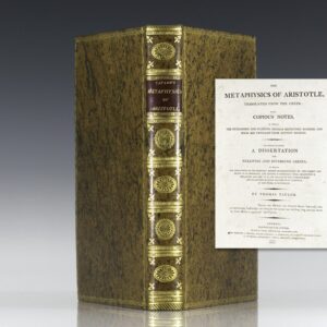 The Metaphysics of Aristotle, Translated from the Greek…To Which is Added, A Dissertation.
