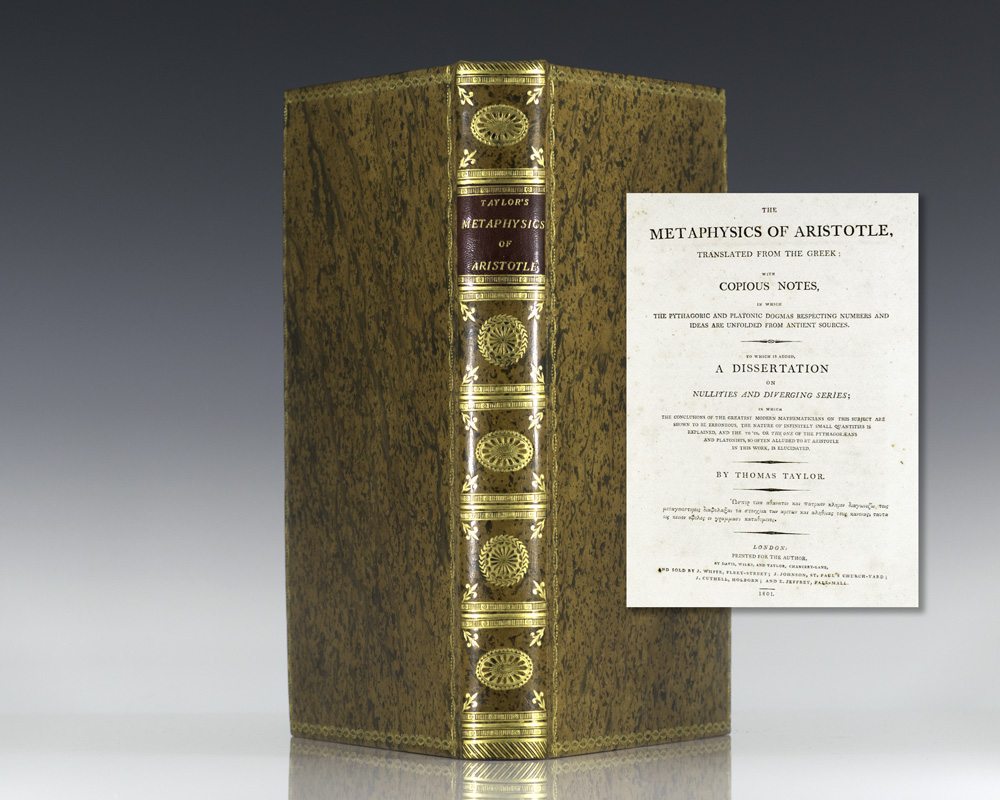 The Metaphysics of Aristotle, Translated from the Greek…To Which is Added, A Dissertation.