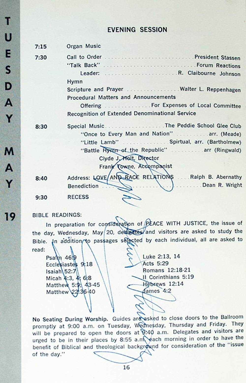 Courage to Love: Program for 1964 American Baptist Convention.