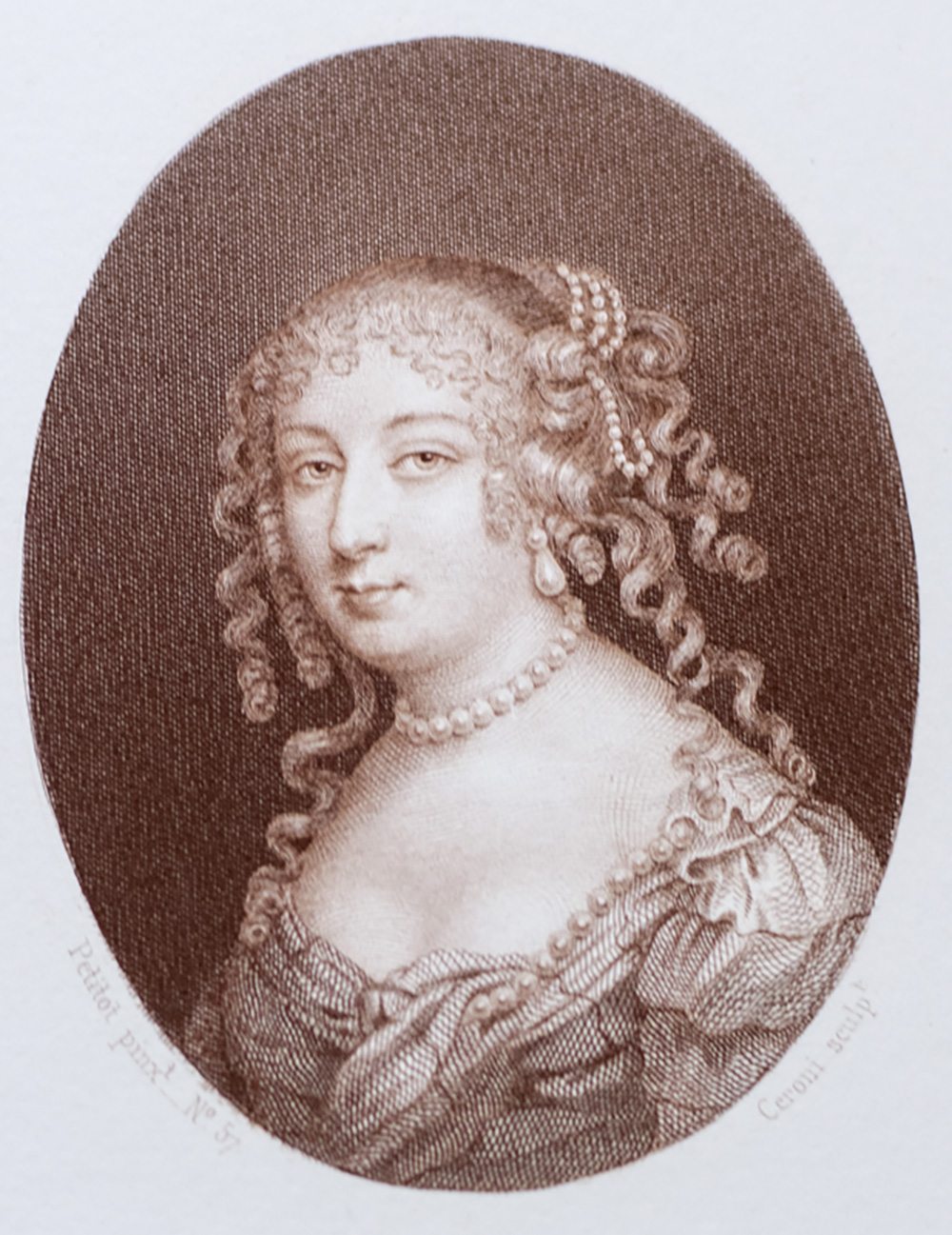 Les Emaux de Petitot du Musée impérial du Louvre - Portraits de personnages historiques et de Femmes célèbres du siècle de Louis XIV gravés au burin par M. L. Ceroni .