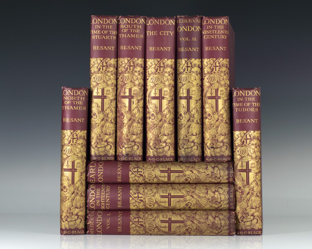 The Survey of London. Complete in 10 volumes: Mediaeval London; Historical & Social; Ecclesiastical; London in the Time of the Tudors; London in the Time of the Stuarts; London in the Eighteenth Century; London in the Nineteenth Century. - Image 7