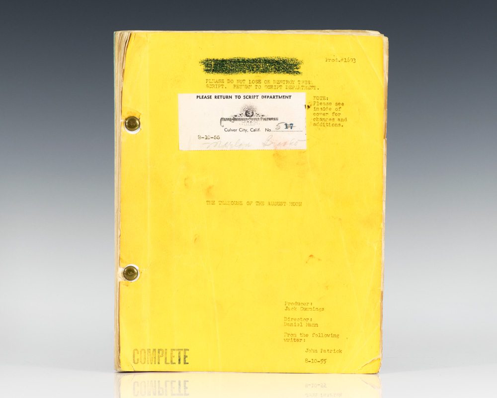 Marlon Brando Personally Annotated Script and Autograph Letter.