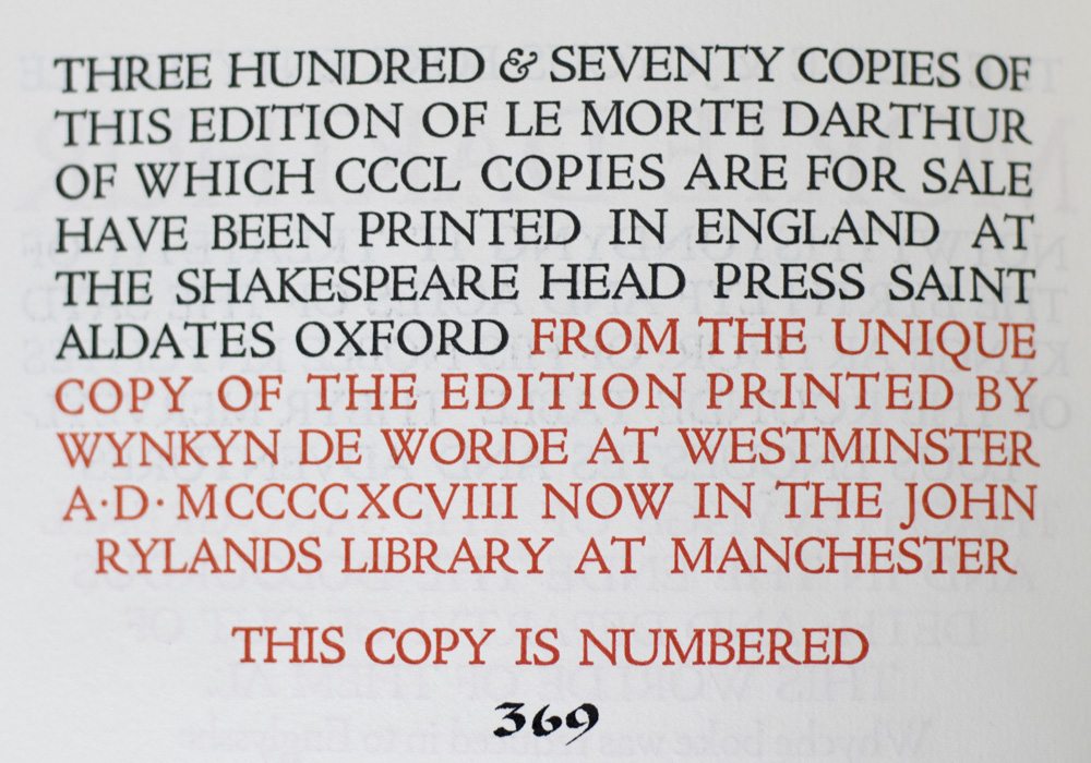 The Noble and Joyous Boke Entytled Le Morte D'Arthur. - Image 3