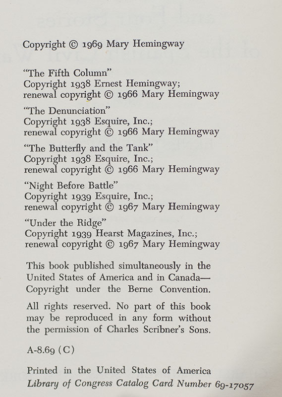 The Fifth Column and Four Unpublished Stories of the Spanish Civil War. - Image 4
