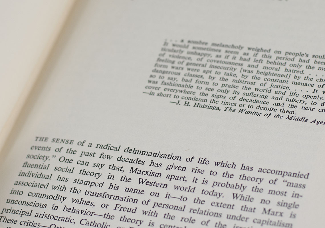 The End of Ideology: On the Exhaustion of Political Ideas In the Fifties.