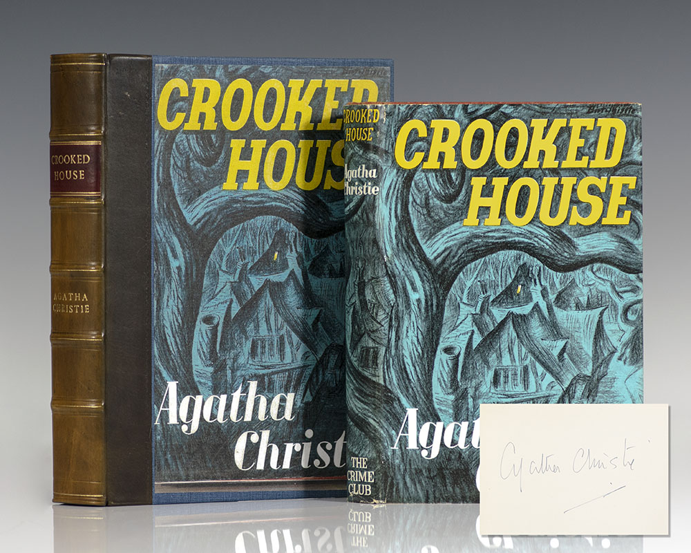 And they all lived together in a little crooked house": First edition of Agatha Christie's Crooked House; signed by her