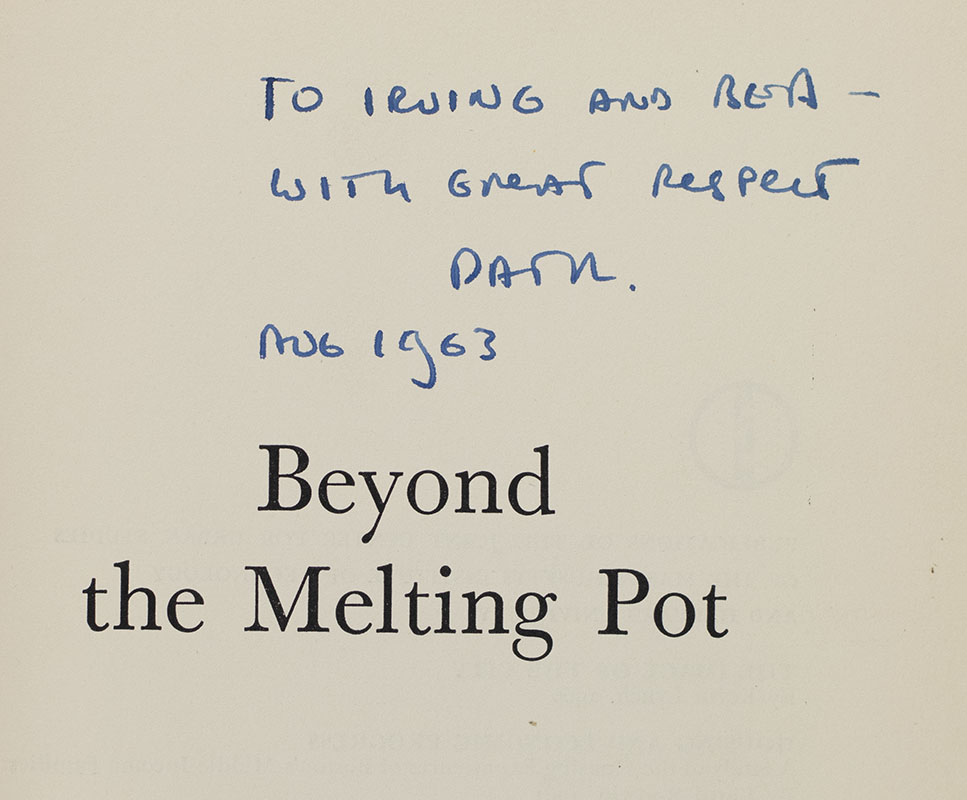 Beyond the Melting Pot: The Negroes, Puerto Ricans, Jews, Italians, and Irish of New York City.
