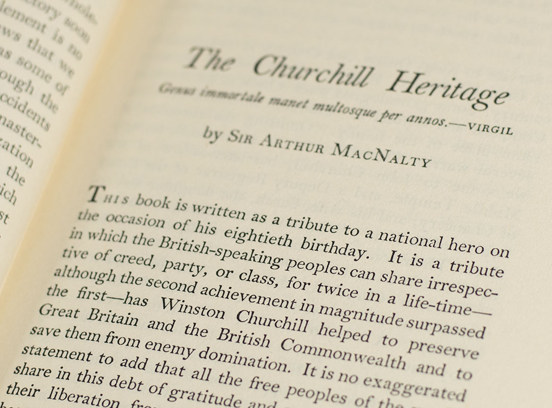 Winston Spencer Churchill Servant of the Crown and Commonwealth.