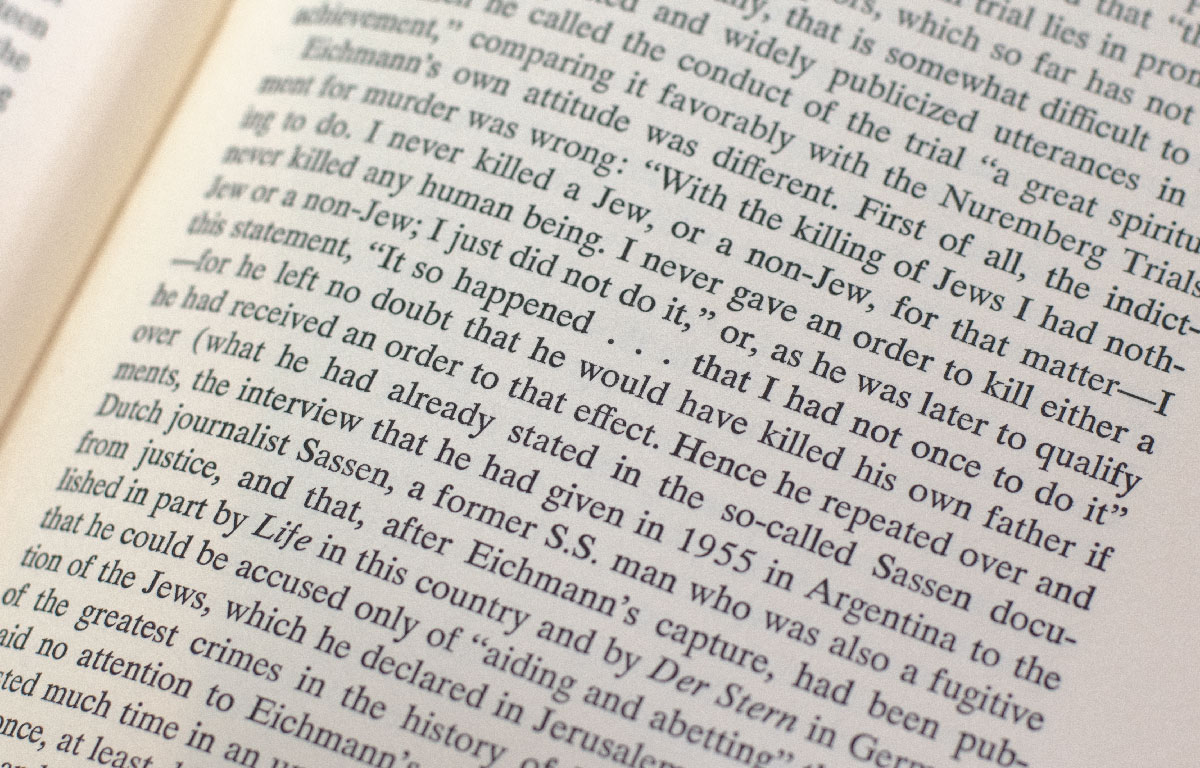 Eichmann in Jerusalem: A Report on the Banality of Evil.