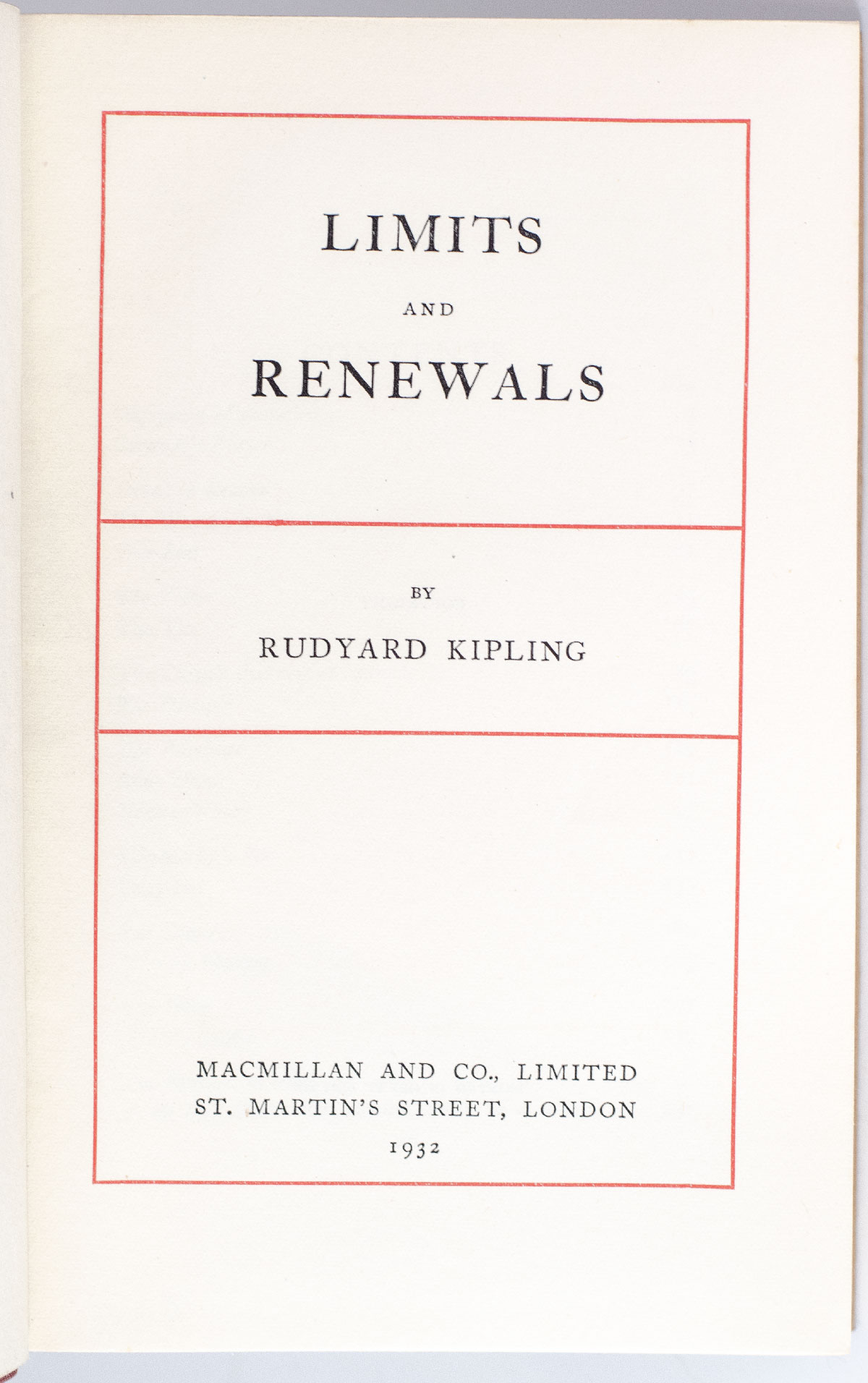 Limits and Renewals.