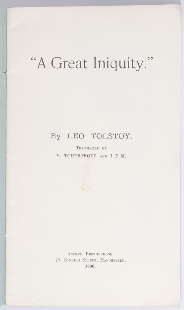"A Great Iniquity."