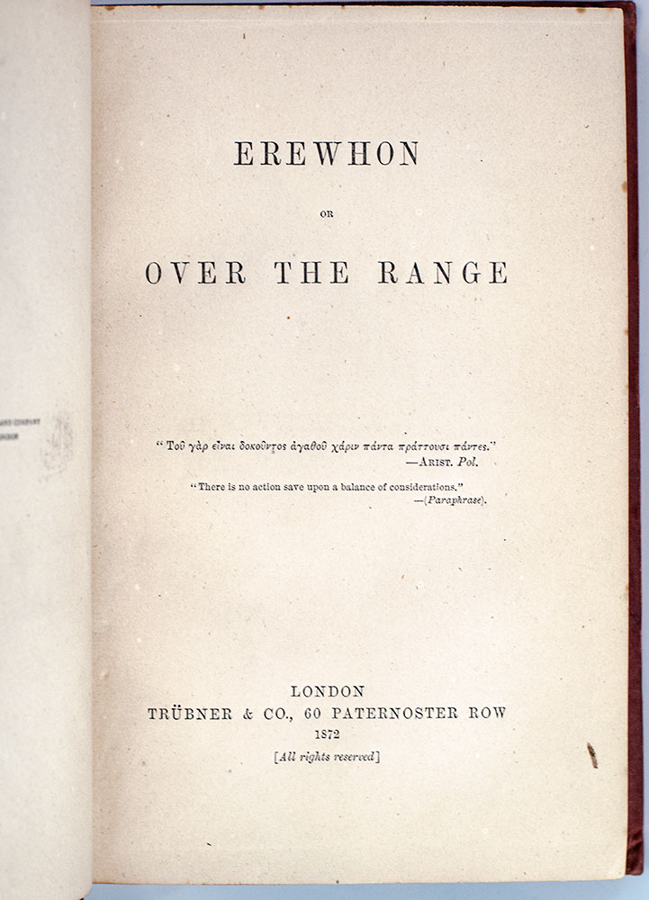 Erewhon or Over the Range. - Image 3