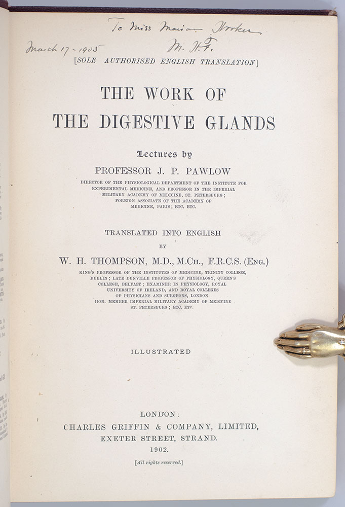 The Work of the Digestive Glands.