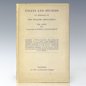 Essays and Studies by Members of the English Association. Vol. XXVII. [Containing: Psycho-Analysis and Literary Criticism].
