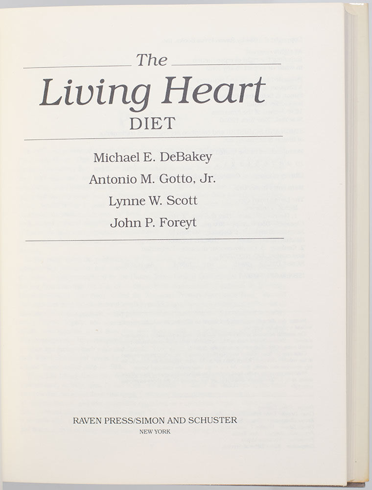 The Living Heart Diet.