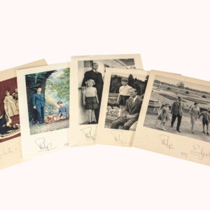 Queen Elizabeth and Prince Philip Signed Royal Family Christmas Card Collection.