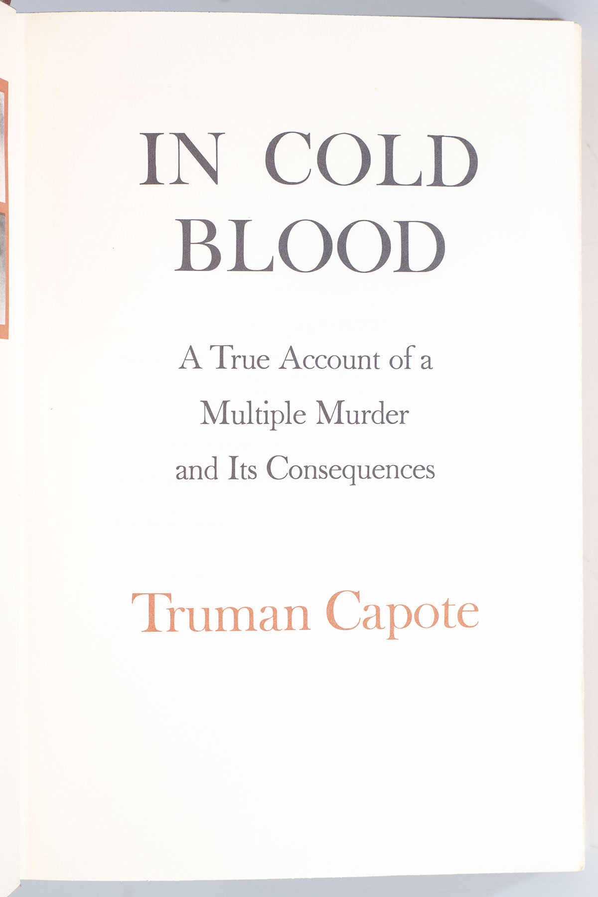 In Cold Blood.