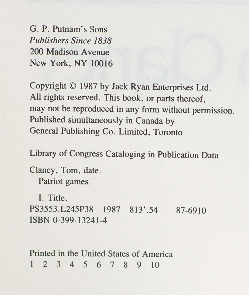 Patriot Games.