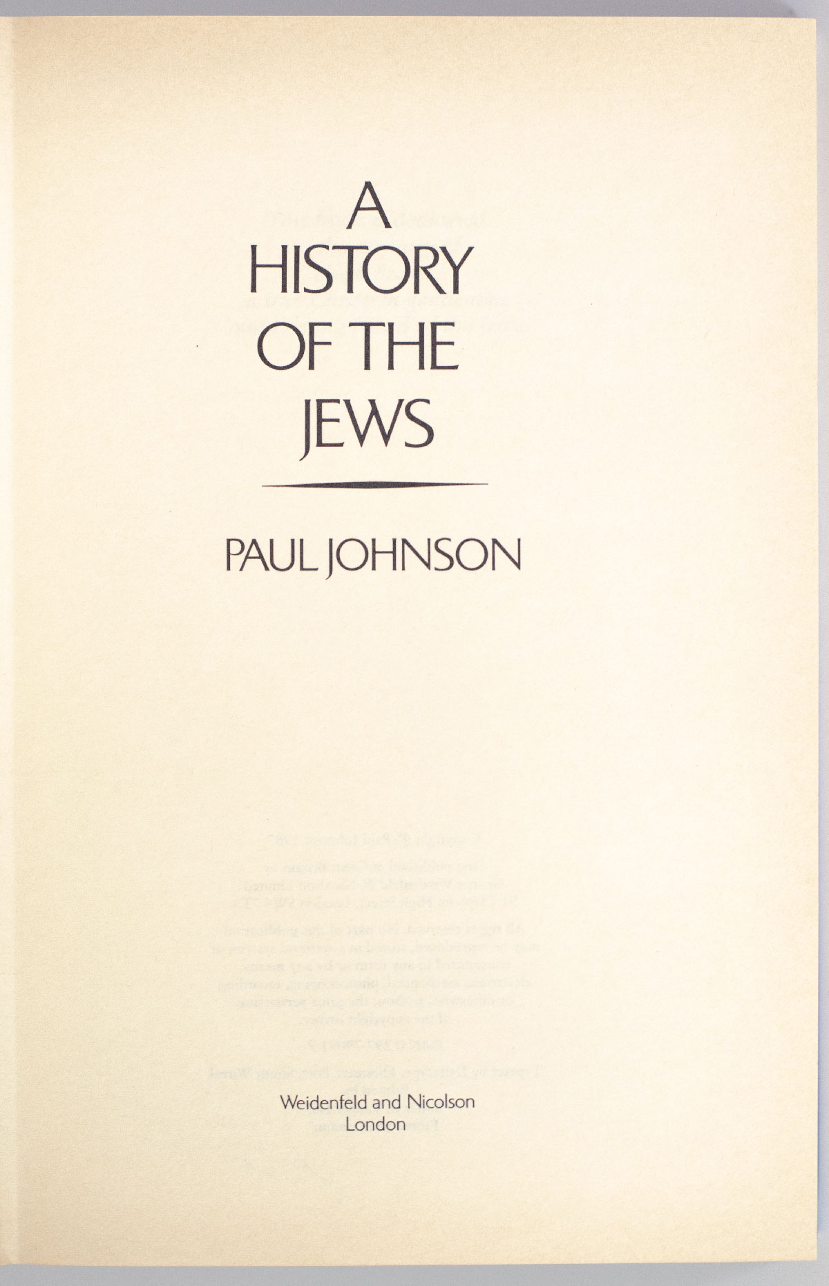 A History of the Jews.