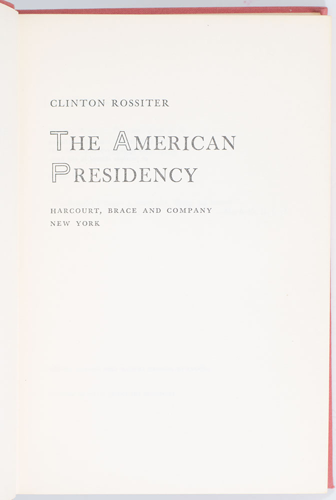 The American Presidency.