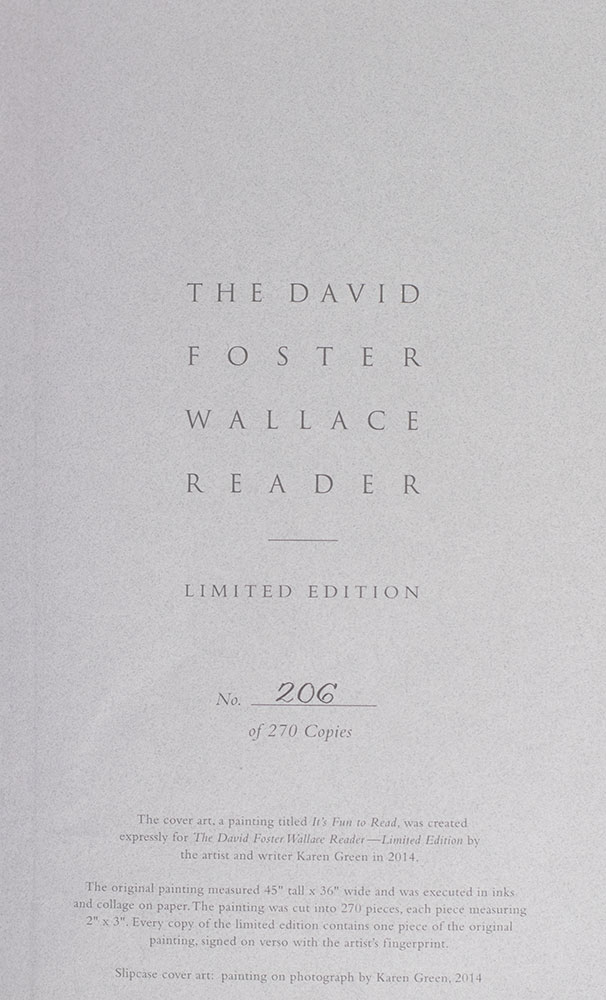 The David Foster Wallace Reader. - Image 4
