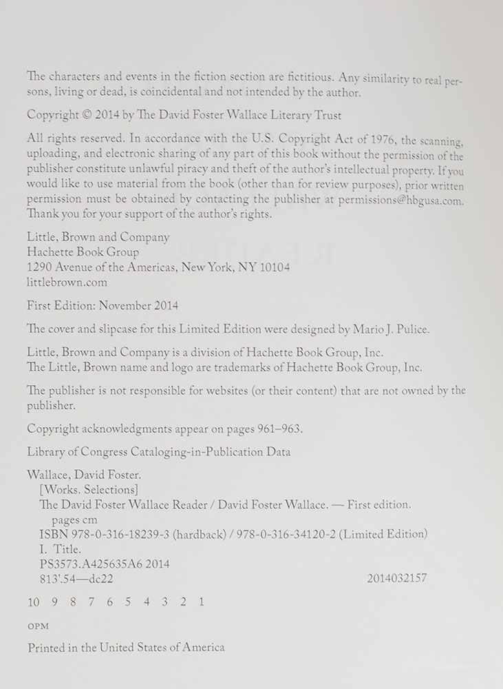 The David Foster Wallace Reader. - Image 5