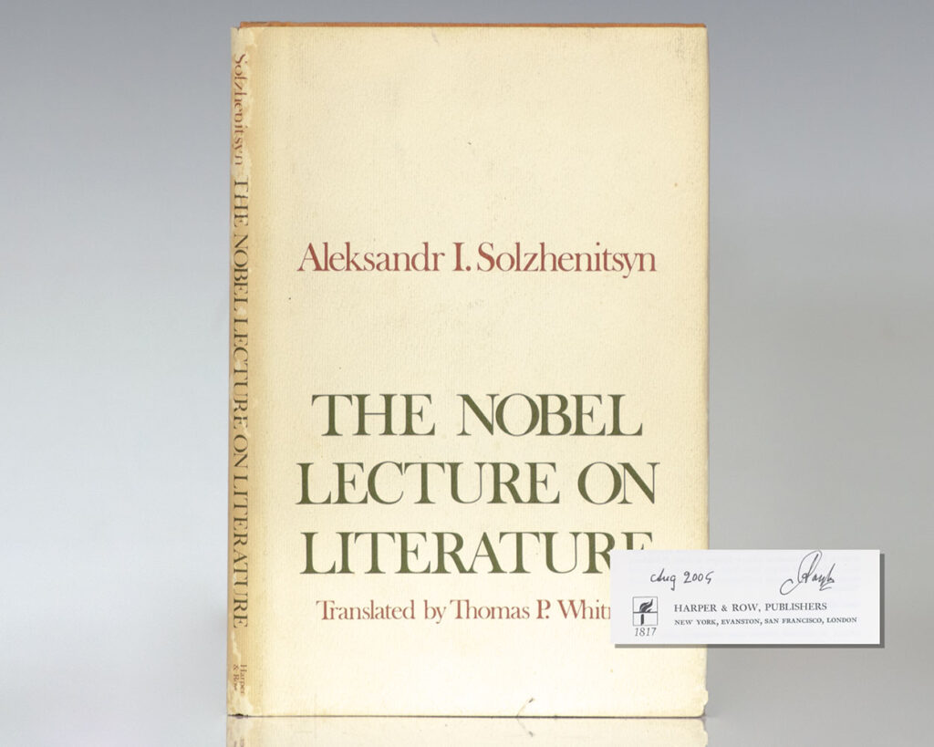 The Nobel Lecture on Literature.