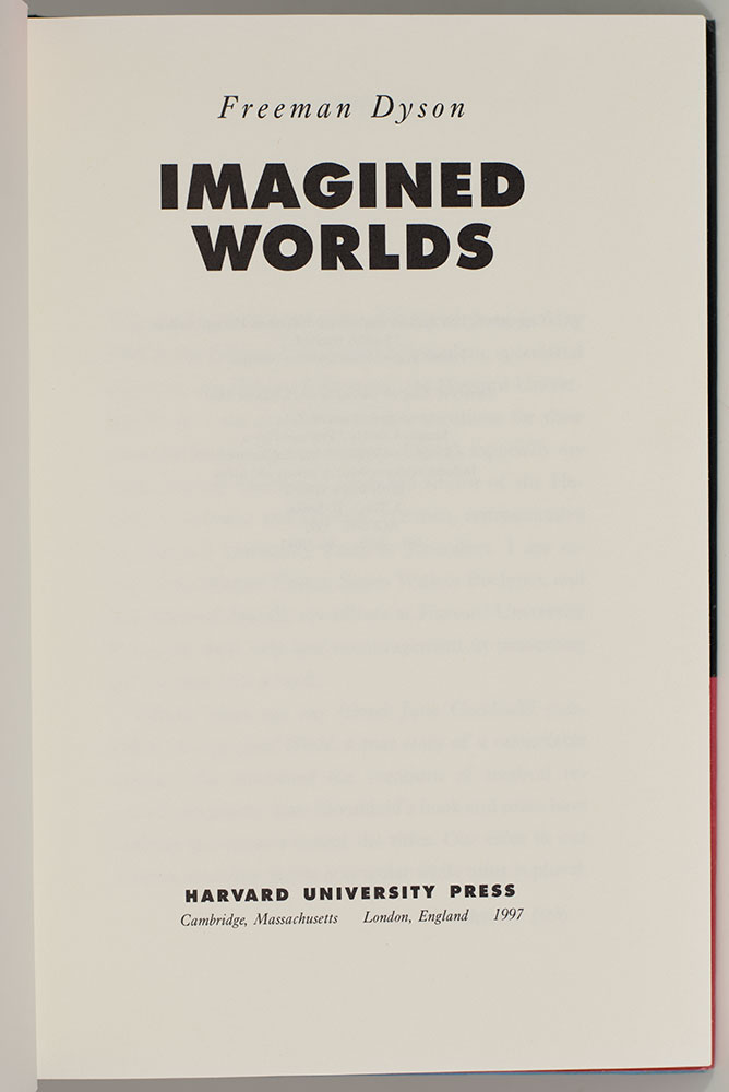 Imagined Worlds.