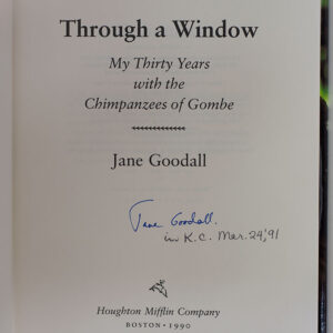 Through A Window: My Thirty Years with the Chimpanzees of Gombe.