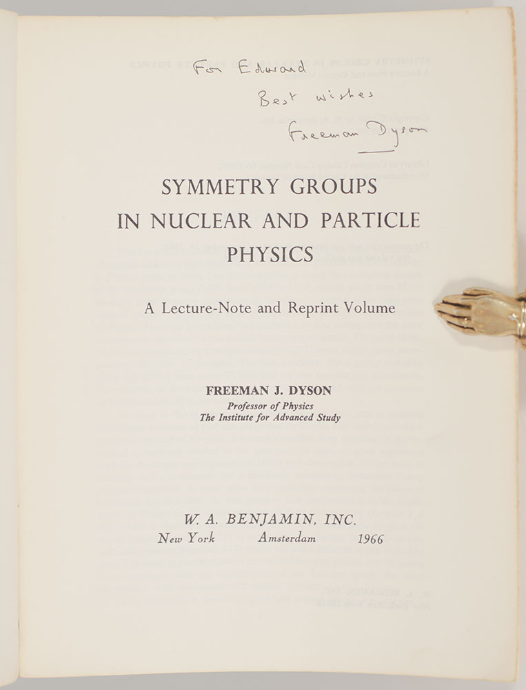 Symmetry Groups in Nuclear and Particle Physics.