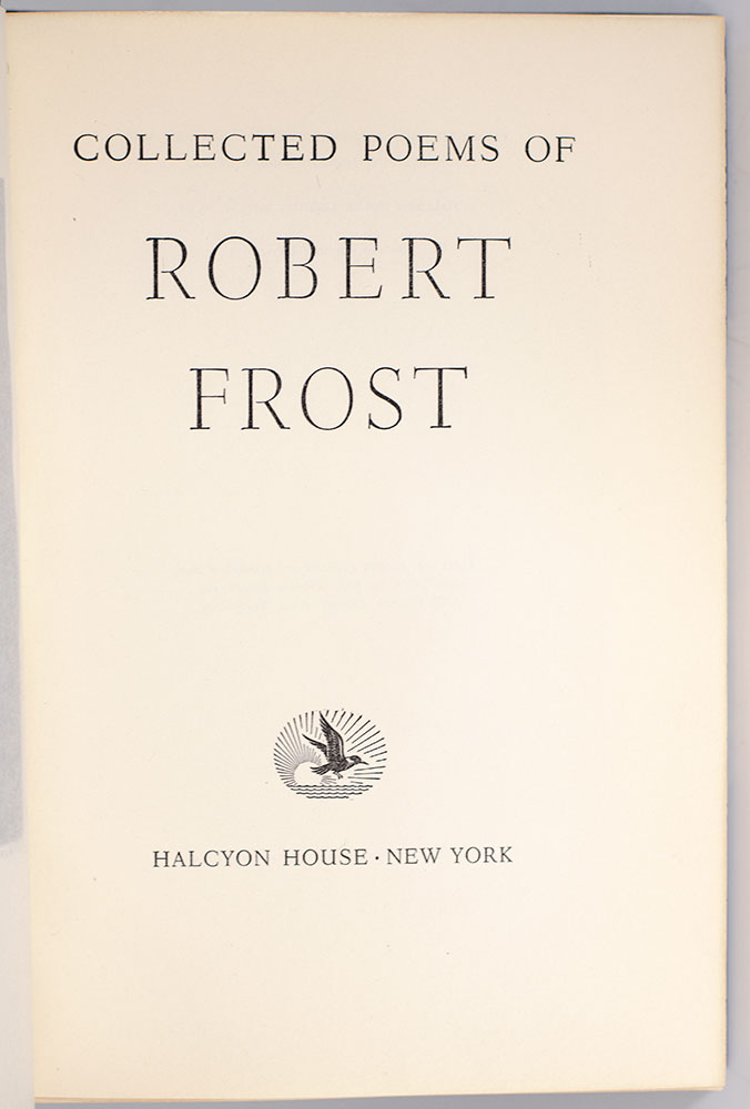 Collected Poems of Robert Frost.