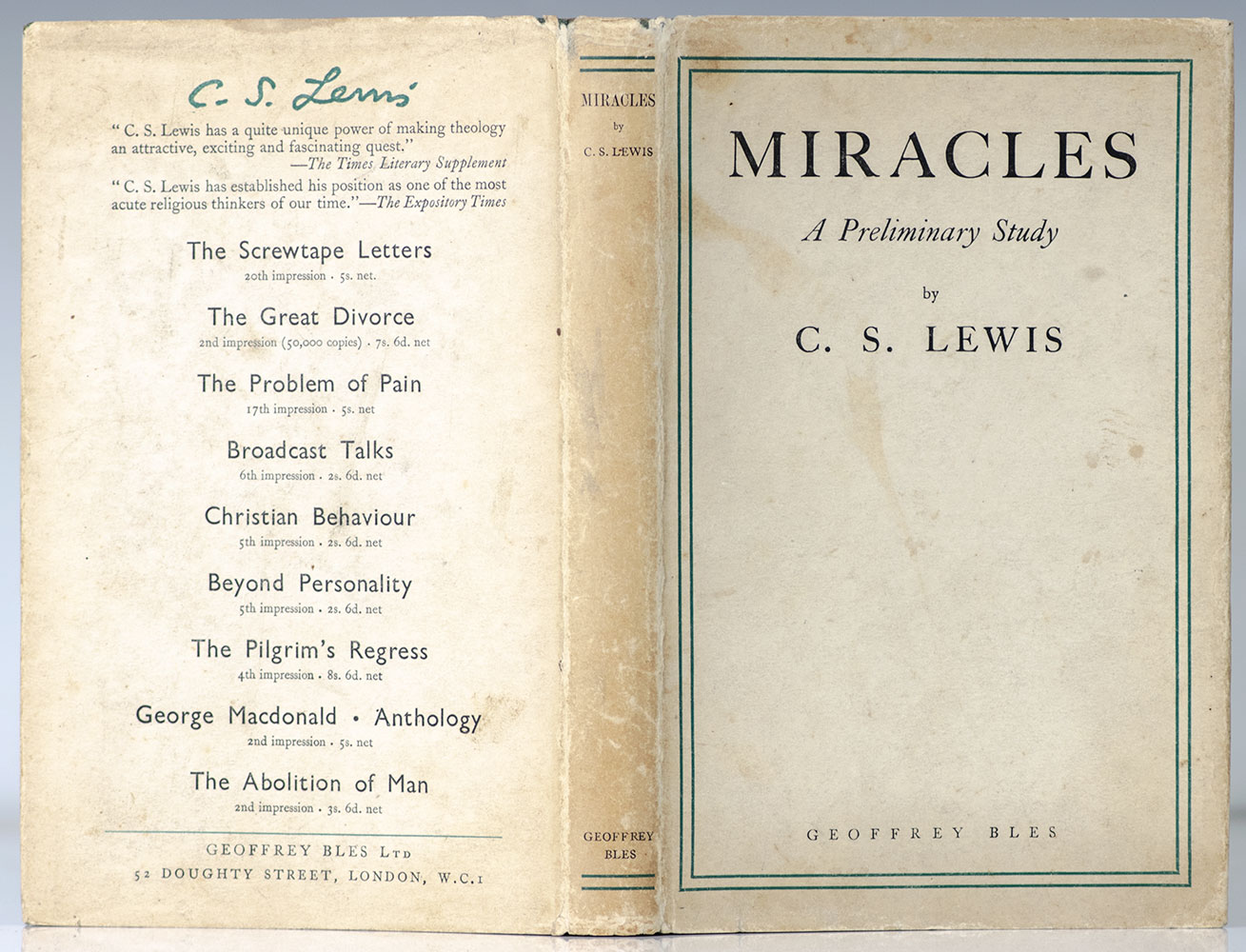 Miracles: A Preliminary Study.