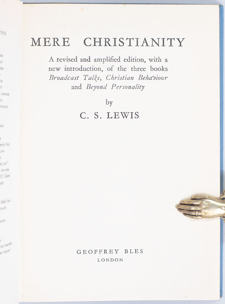 Mere Christianity.