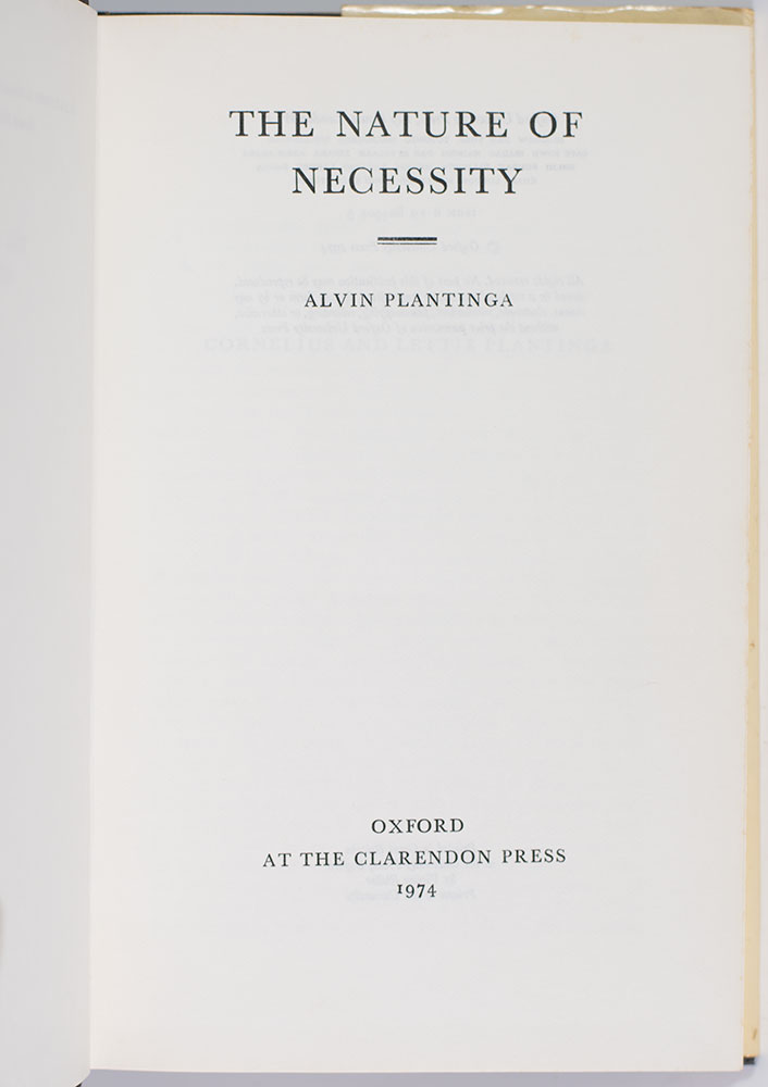 The Nature of Necessity.