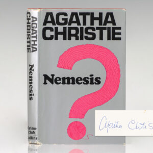 "Our code word my dear lady, is Nemesis": First edition of Agatha Christie's Nemesis; Signed by Her