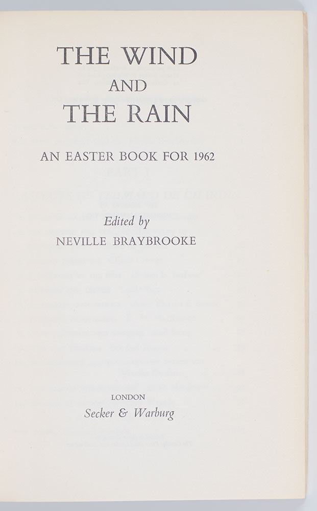 The Wind and The Rain: An Easter Book For 1962. - Image 3
