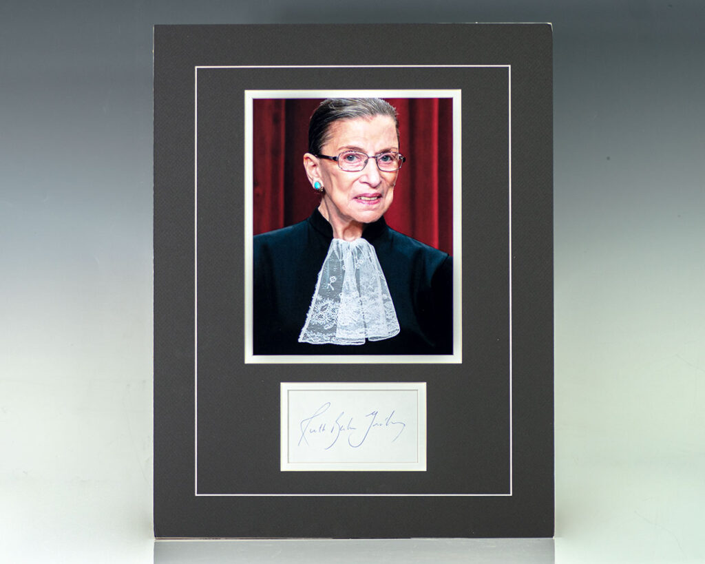 Ruth Bader Ginsburg Signed.