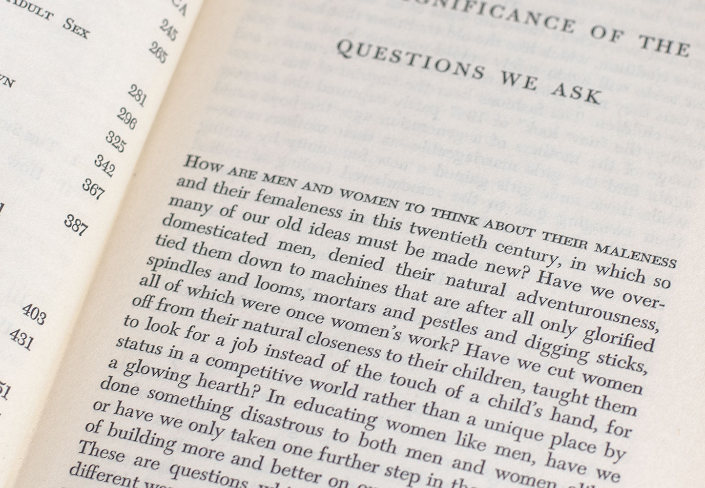 Male and Female: A Study of the Sexes in a Changing World.