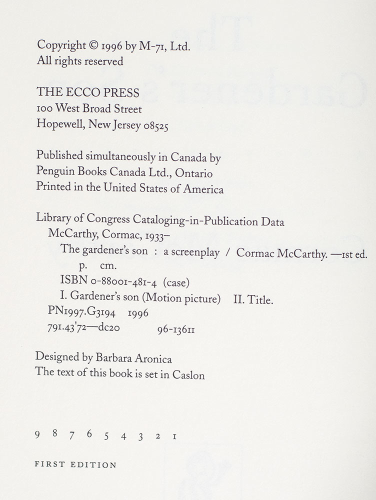 The Gardener's Son: A Screenplay. - Image 5