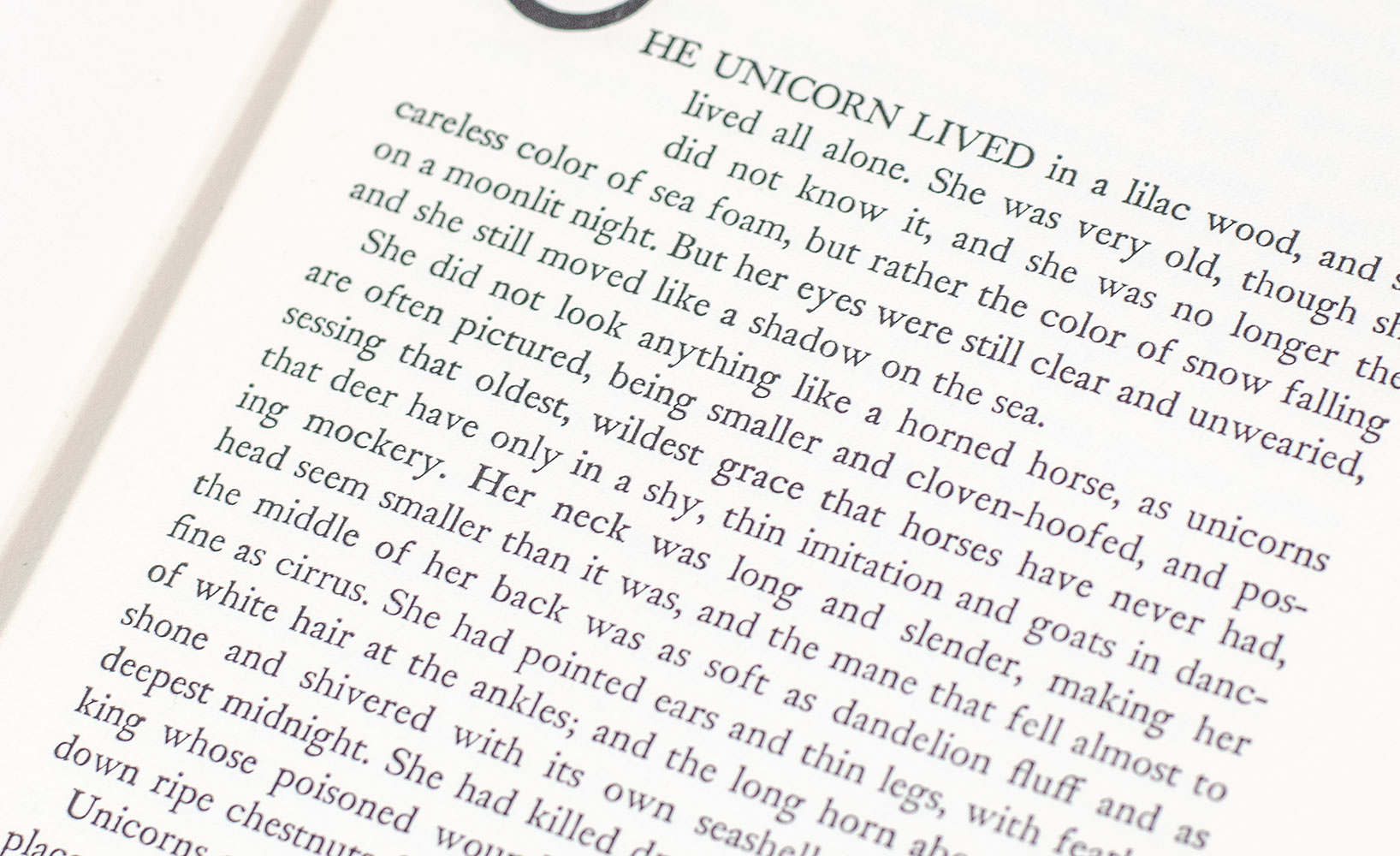 The Last Unicorn.