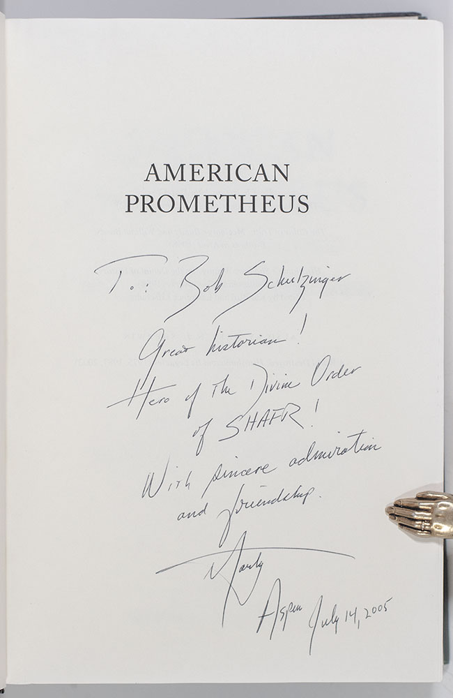 American Prometheus: The Triumph and Tragedy of J. Robert Oppenheimer.