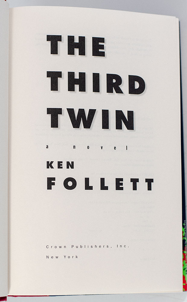 The Third Twin: A Novel.