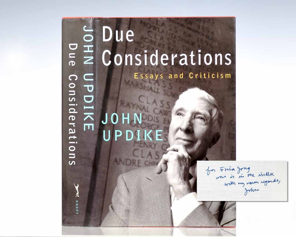 Due Considerations: Essays and Criticism.