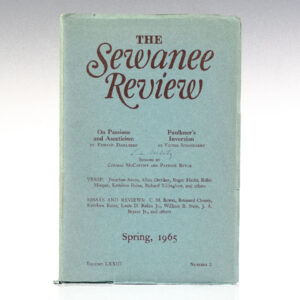The Sewanee Review, Volume 73, Number 2 (LXXIII; Spring 1965). [Includes The Dark Waters by Cormac McCarthy].