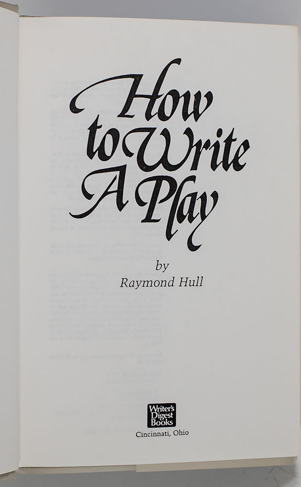 How to Write A Play.