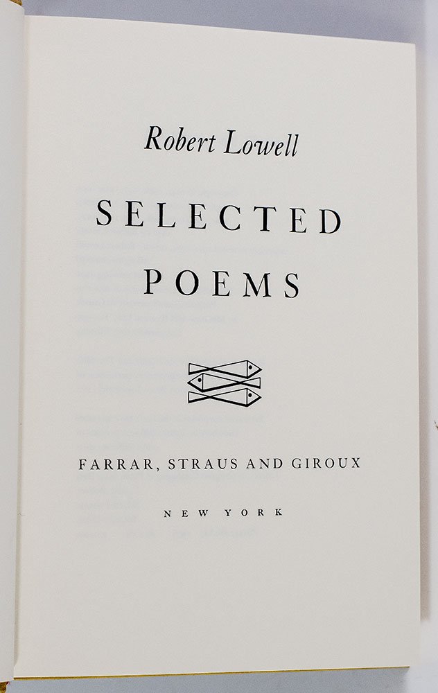 Selected Poems.