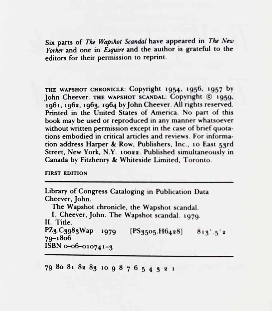 The Wapshot Chronicle and the Wapshot Scandal. - Image 3